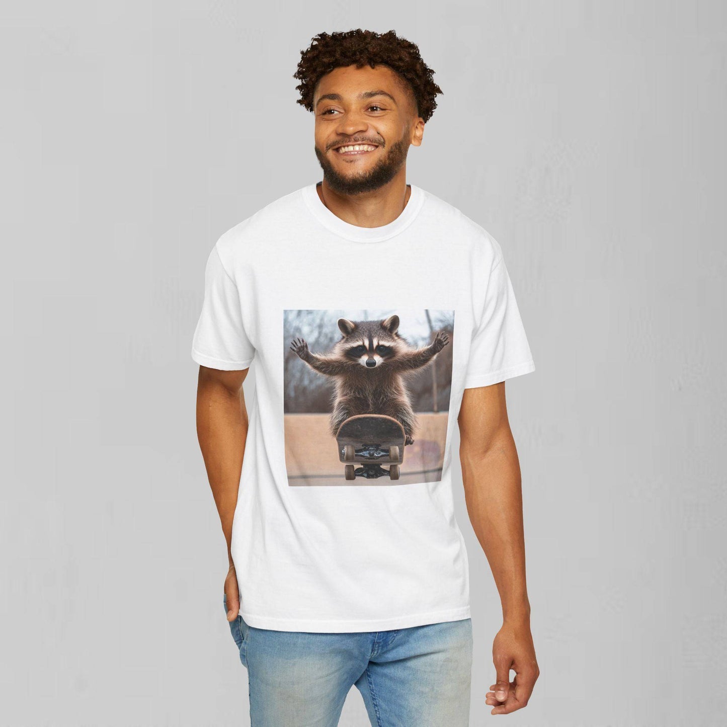 Raccoon Shredz Skateboarding Tee - Disco Apparel