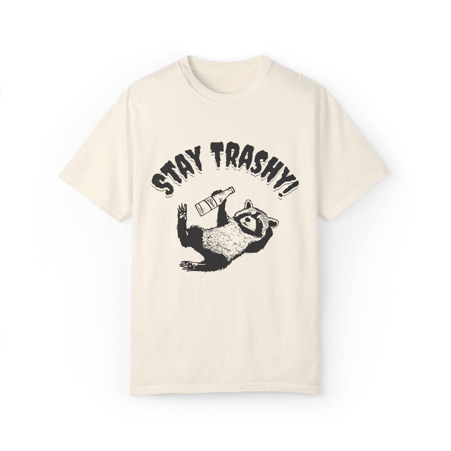 Stay Trashy Drunk Raccoon Tee - Disco Apparel