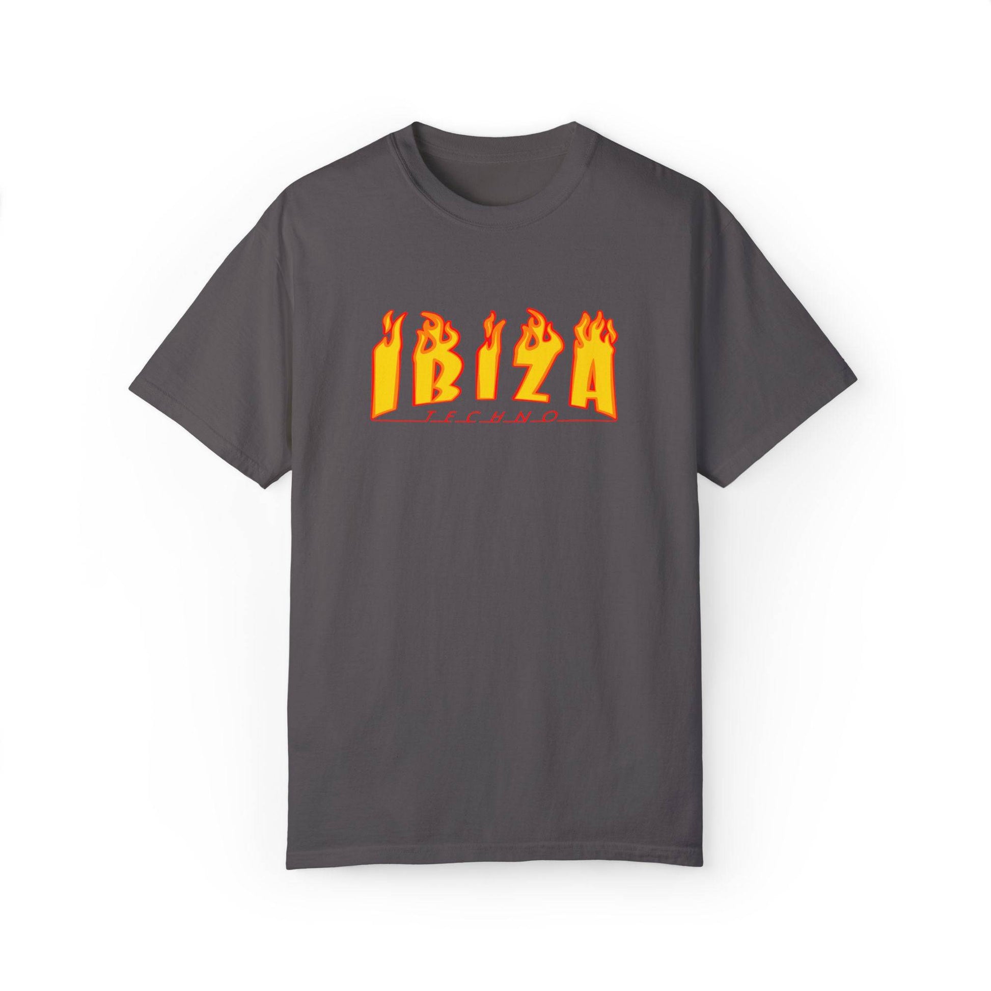 Ibiza Retro Techno Flame Tee - Disco Apparel