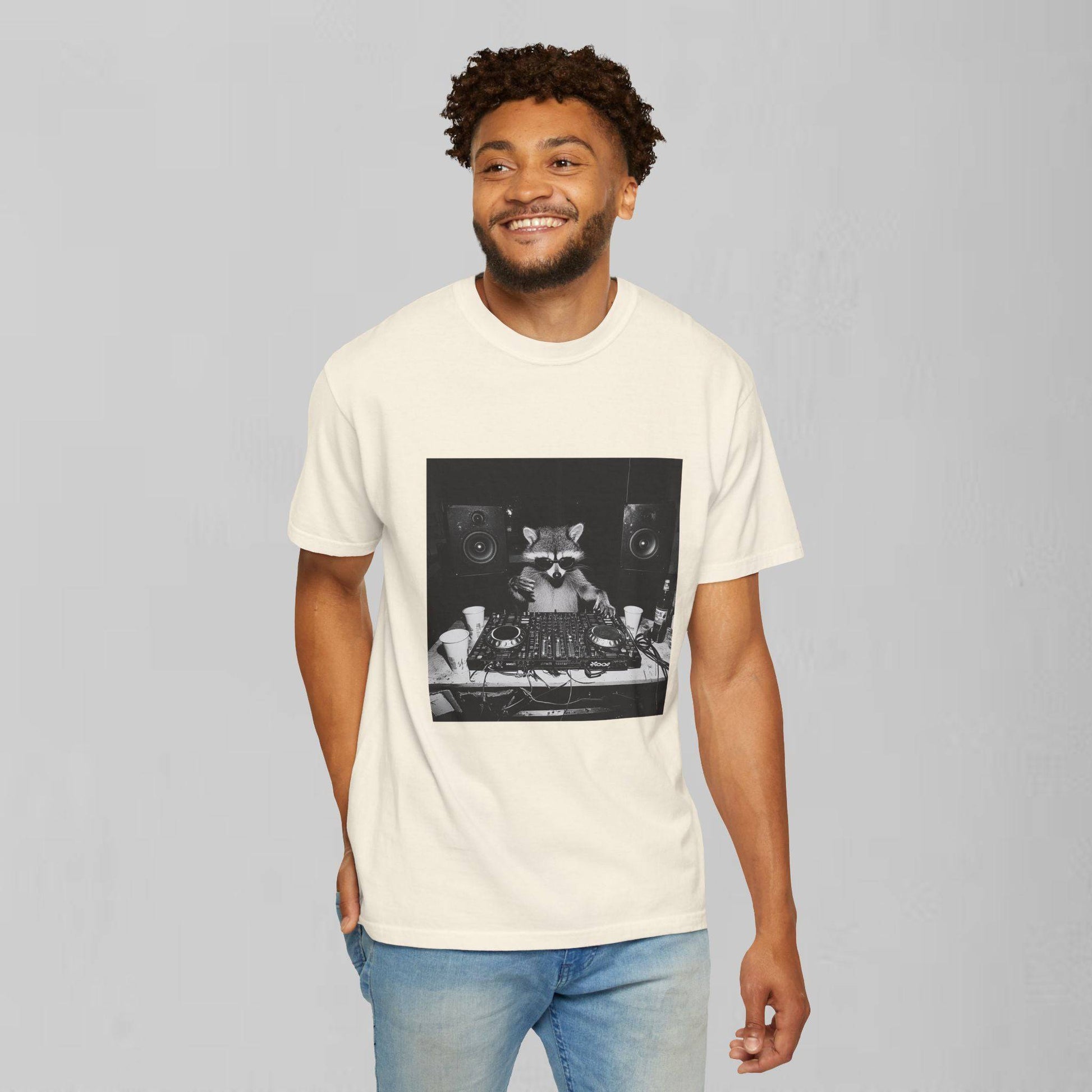 Raccoon DJ Tee - Disco Apparel