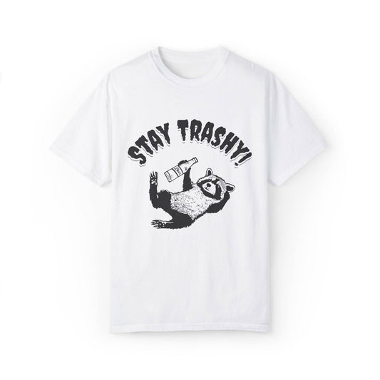 Stay Trashy Drunk Raccoon Tee - Disco Apparel